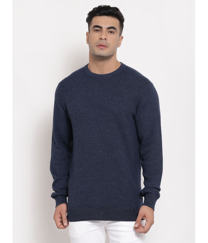     			Red Tape Cotton Round Neck Men's Full Sleeves Pullover Sweater - Blue ( Pack of 1 )