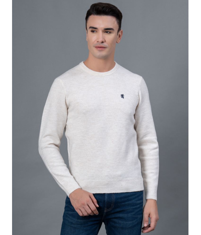     			Red Tape Polyester Blend Round Neck Men's Full Sleeves Pullover Sweater - Off-White ( Pack of 1 )