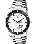 Fogg Silver Stainless Steel Analog Men's Watch