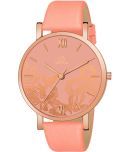 Septem Peach Leather Analog Men's Watch