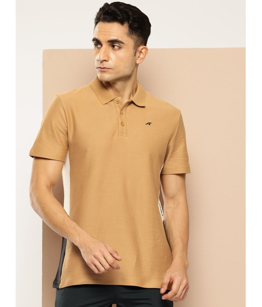     			Alcis Beige Cotton Regular Fit Men's Sports Polo T-Shirt ( Pack of 1 )