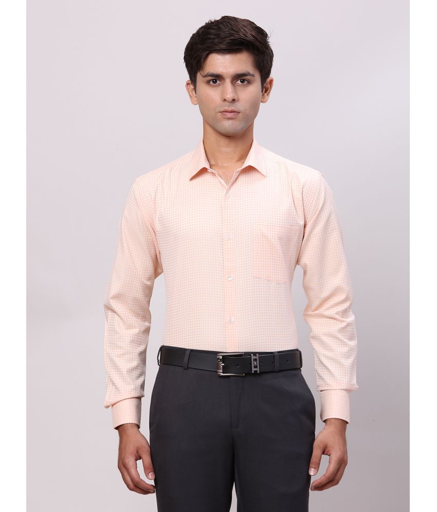     			Park Avenue Cotton Blend Slim Fit Full Sleeves Men's Formal Shirt - Orange ( Pack of 1 )