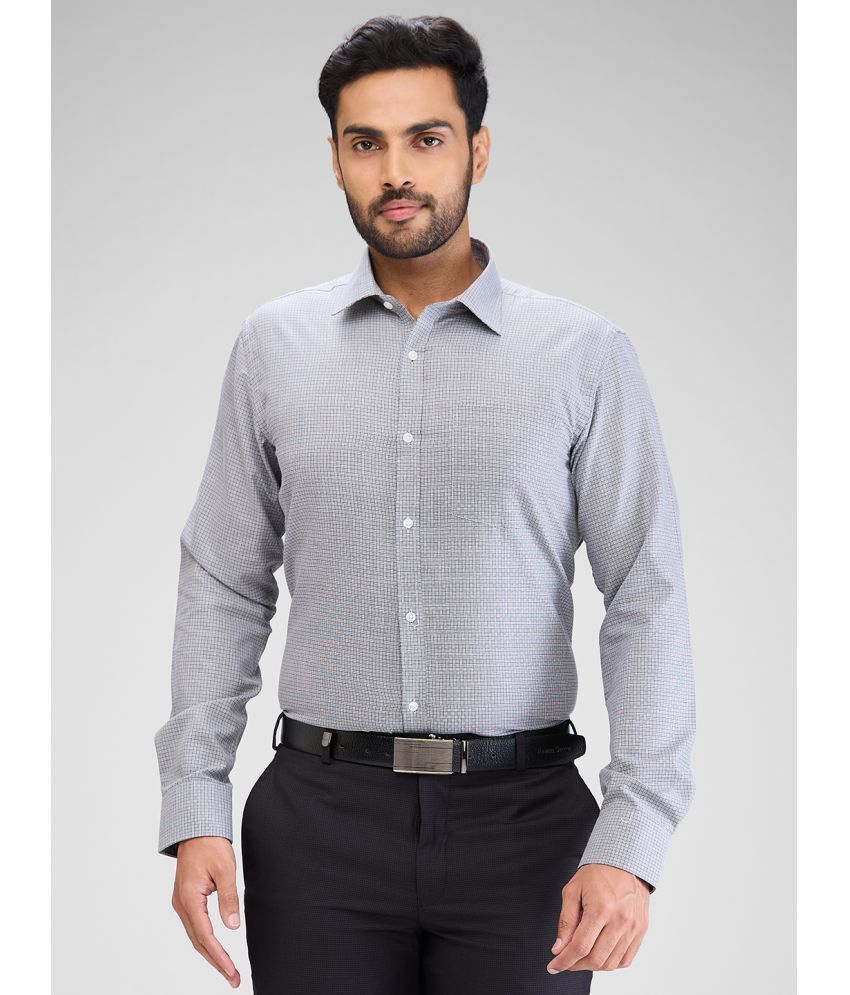     			Park Avenue Cotton Blend Slim Fit Full Sleeves Men's Formal Shirt - Grey ( Pack of 1 )