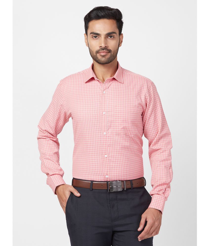    			Park Avenue Cotton Blend Slim Fit Full Sleeves Men's Formal Shirt - Red ( Pack of 1 )