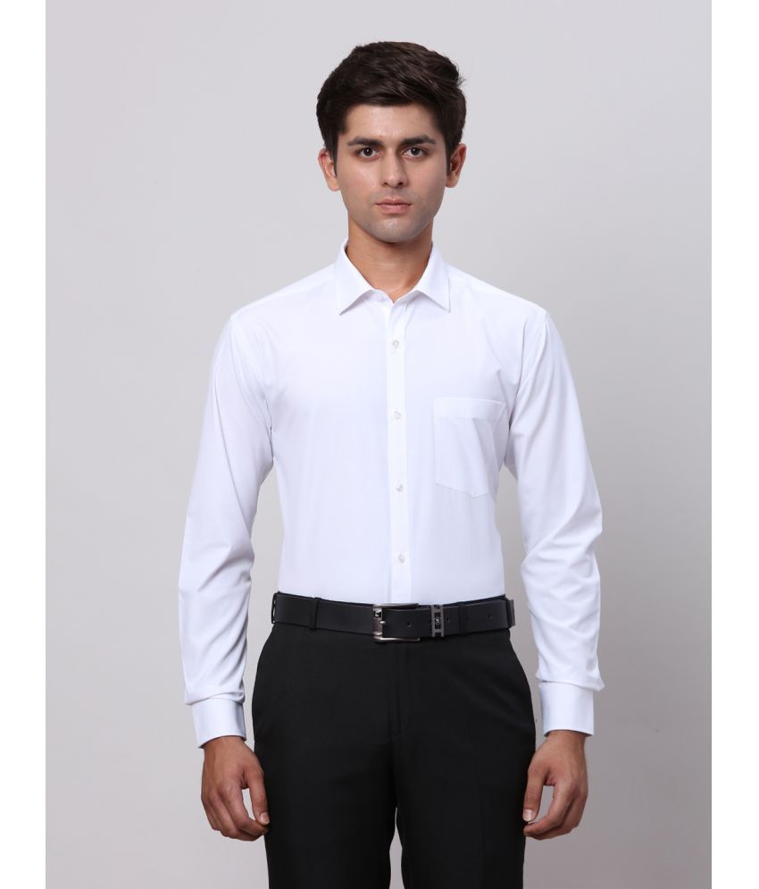     			Park Avenue Cotton Blend Slim Fit Full Sleeves Men's Formal Shirt - White ( Pack of 1 )