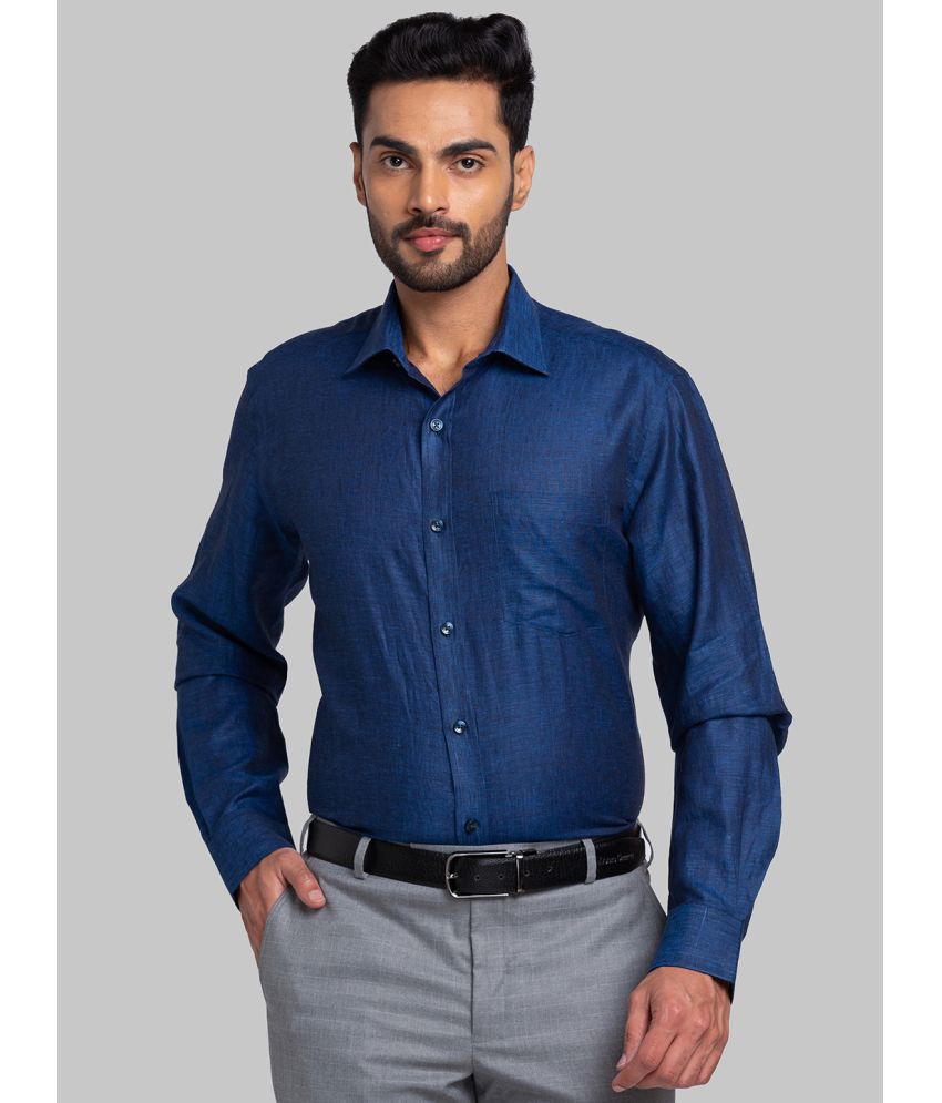     			Park Avenue Linen Regular Fit Full Sleeves Men's Formal Shirt - Blue ( Pack of 1 )