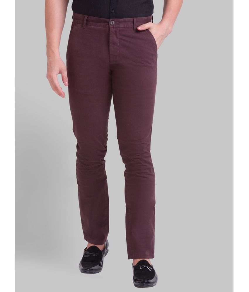     			Parx Tapered Flat Men's Chinos - Brown ( Pack of 1 )