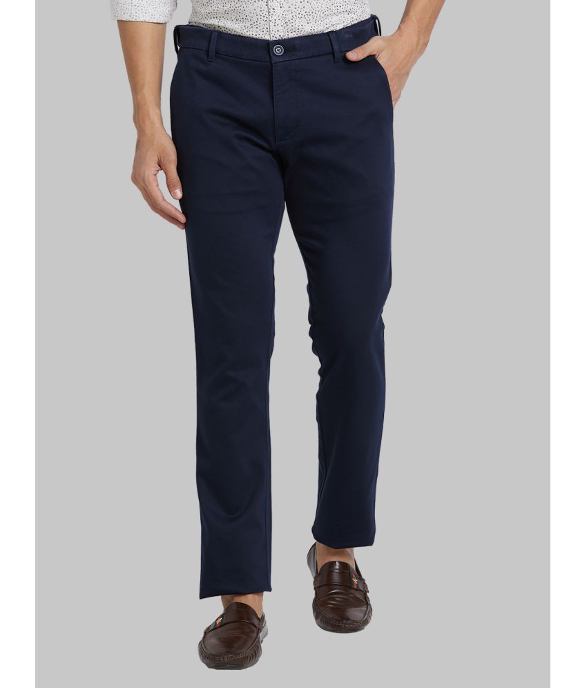     			Parx Tapered Flat Men's Chinos - Blue ( Pack of 1 )