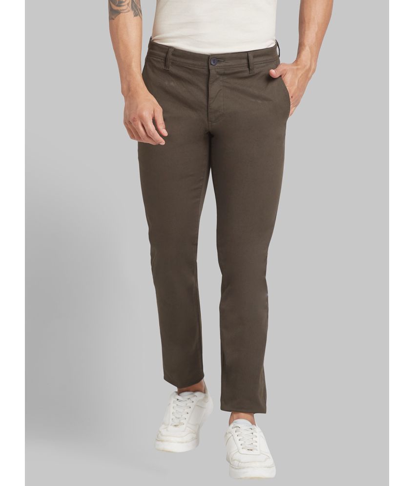     			Parx Tapered Flat Men's Chinos - Green ( Pack of 1 )