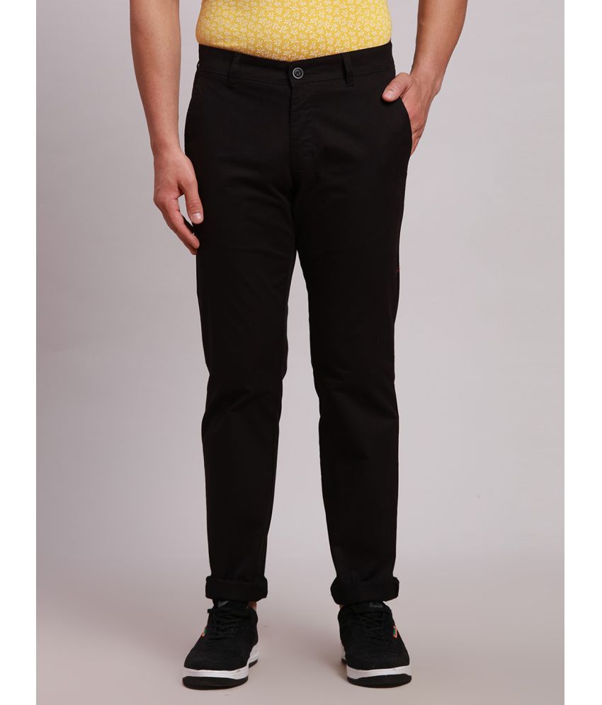     			Parx Tapered Flat Men's Chinos - Black ( Pack of 1 )