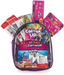 Cello ColourUp Hobby Bag | Colouring Kit includes Crayons | Colour Pencils | Sketch Pens & Activity Book | Travel Friendly Back Pack Bag | Ideal for Kids Gifting | Assorted