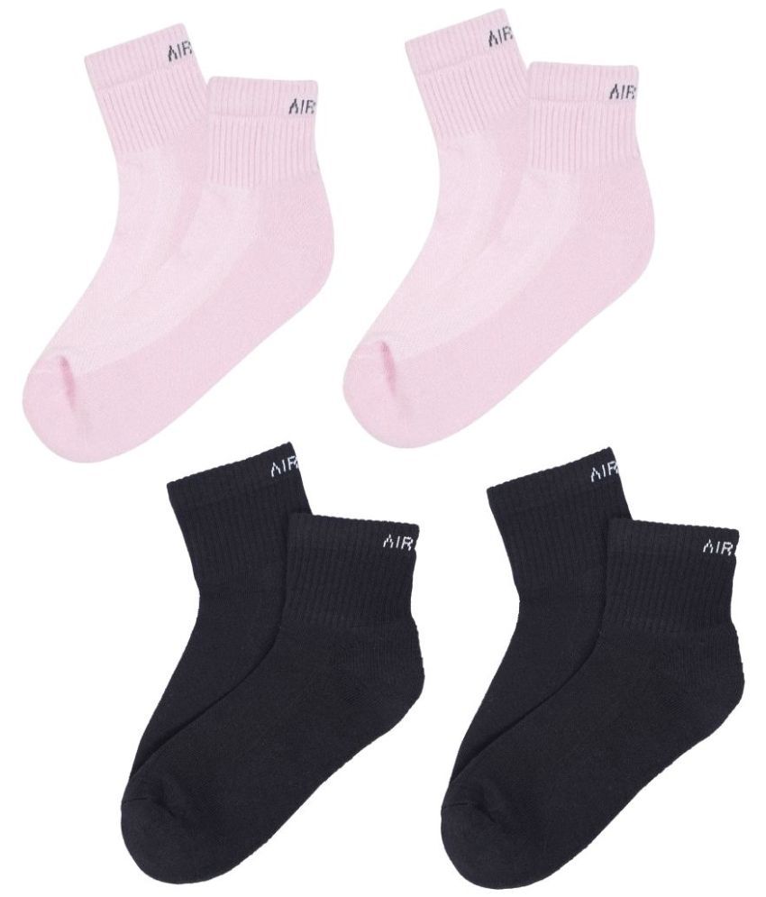     			AIR GARB Cotton Men's Solid Multicolor Ankle Length Socks ( Pack of 4 )