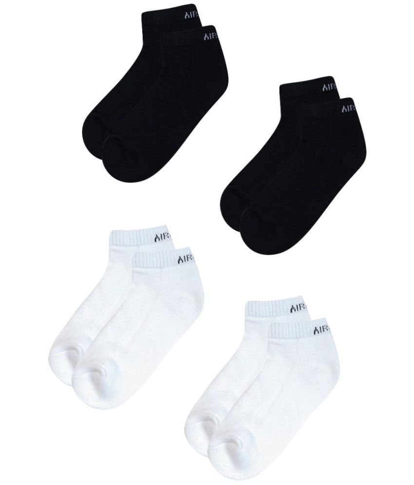     			AIR GARB Cotton Men's Solid Multicolor Low Cut Socks ( Pack of 4 )