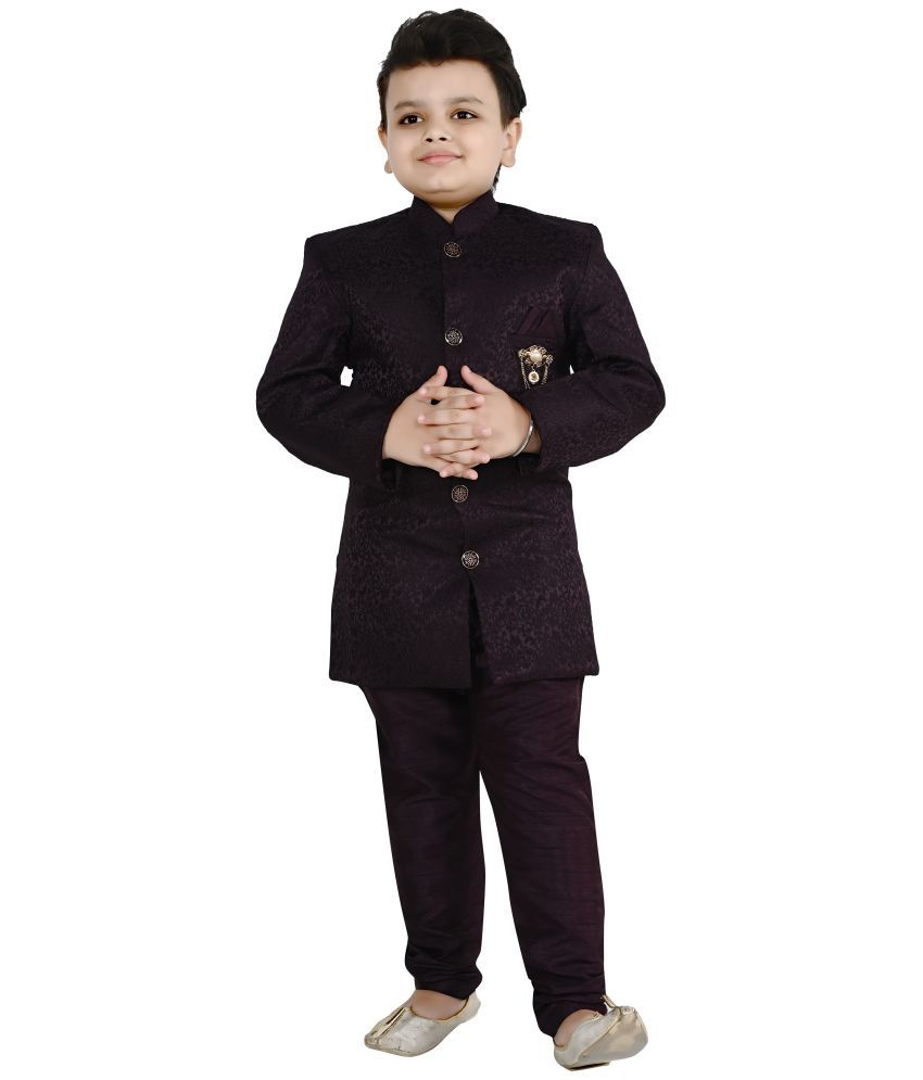     			Arshia Fashions Wine Jacquard Boys Sherwani ( Pack of 1 )