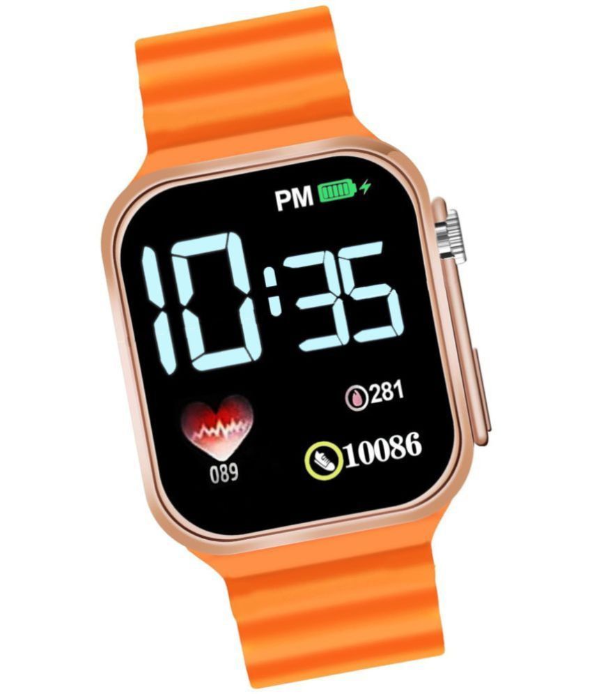     			DECLASSE Orange PU Digital Men's Watch