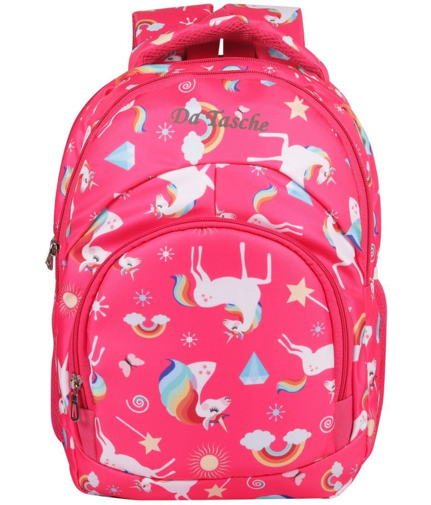     			Da Tasche Pink Polyester Backpack For Kids