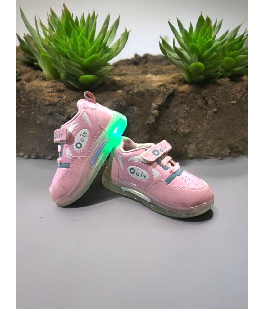     			GLOBIN - Pink Girl's LED Shoes ( 1 Pair )
