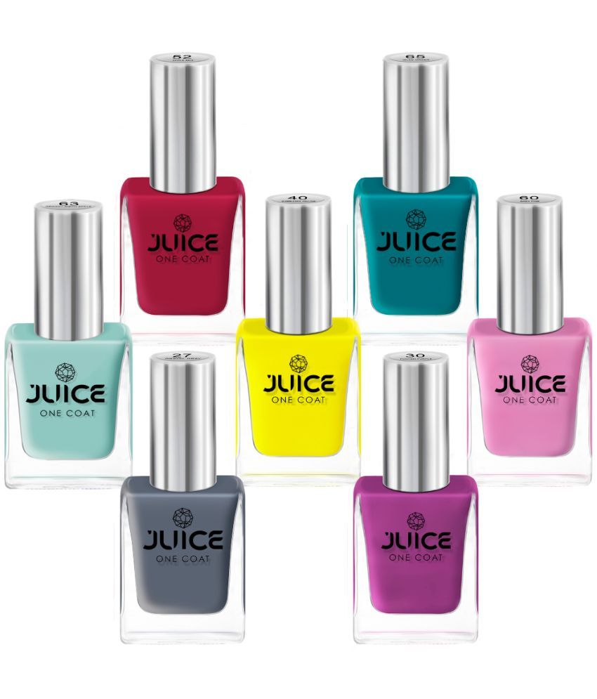     			Juice Multi Glossy Nail Polish 77 ( Pack of 7 )