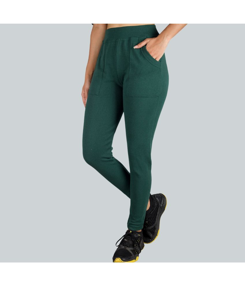     			KARARO JEGGINGS - Cotton Blend Skinny Fit Green Women's Jeggings ( Pack of 1 )