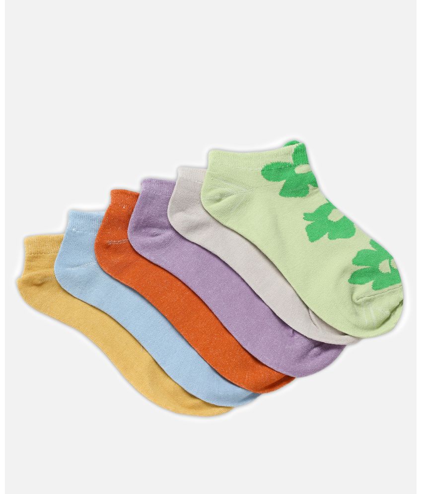     			Kolor Fusion Cotton Blend Men's Printed Multicolor Ankle Length Socks ( Pack of 6 )
