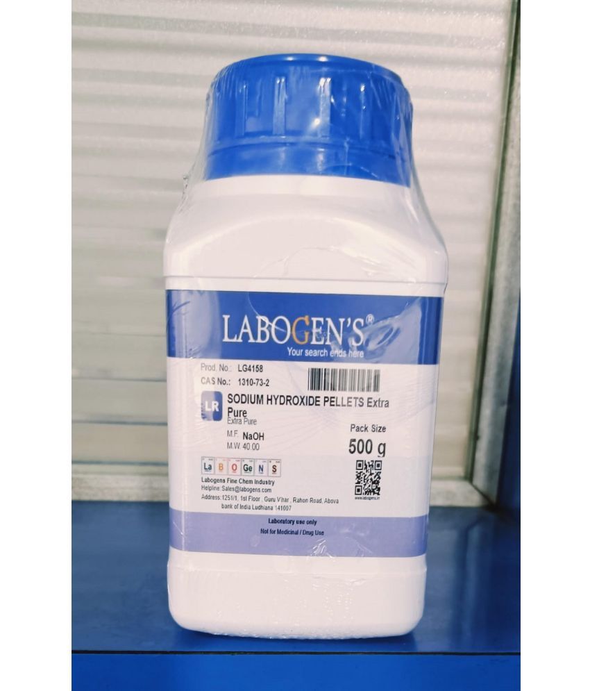     			LABOGENS SODIUM HYDROXIDE pellets Extra Pure  500GM