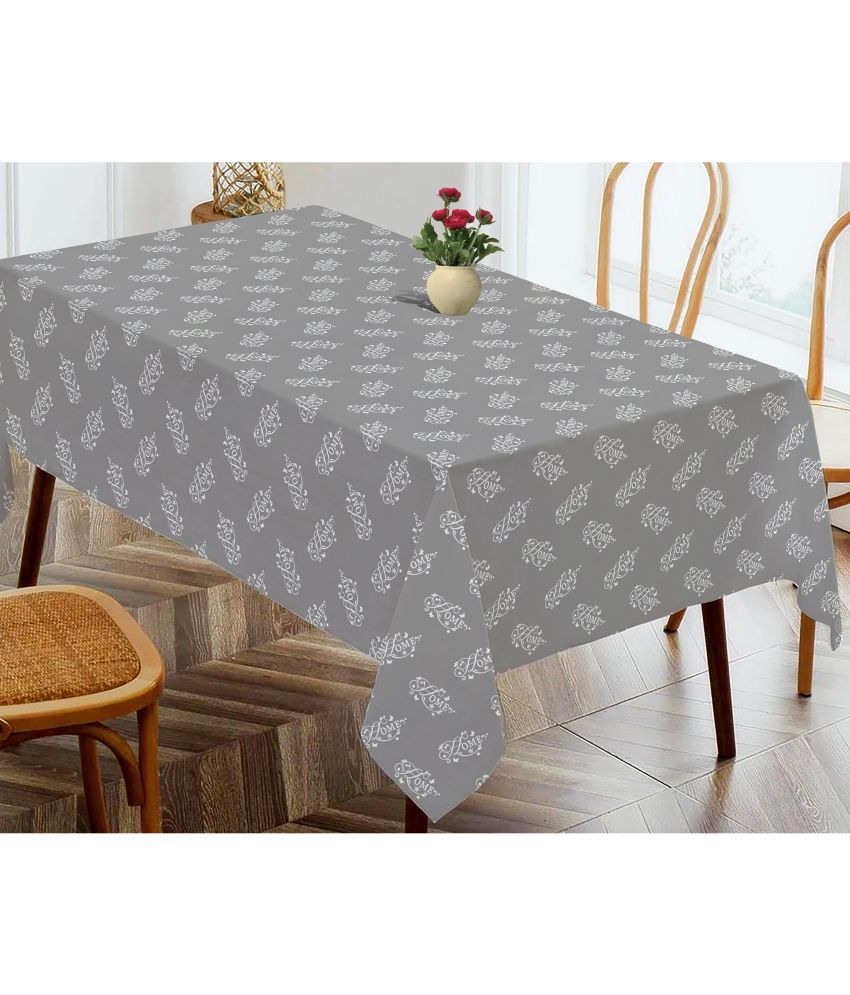     			Oasis Hometex Printed Cotton 4 Seater Rectangle Table Cover ( 152 x 138 ) cm Pack of 1 Gray