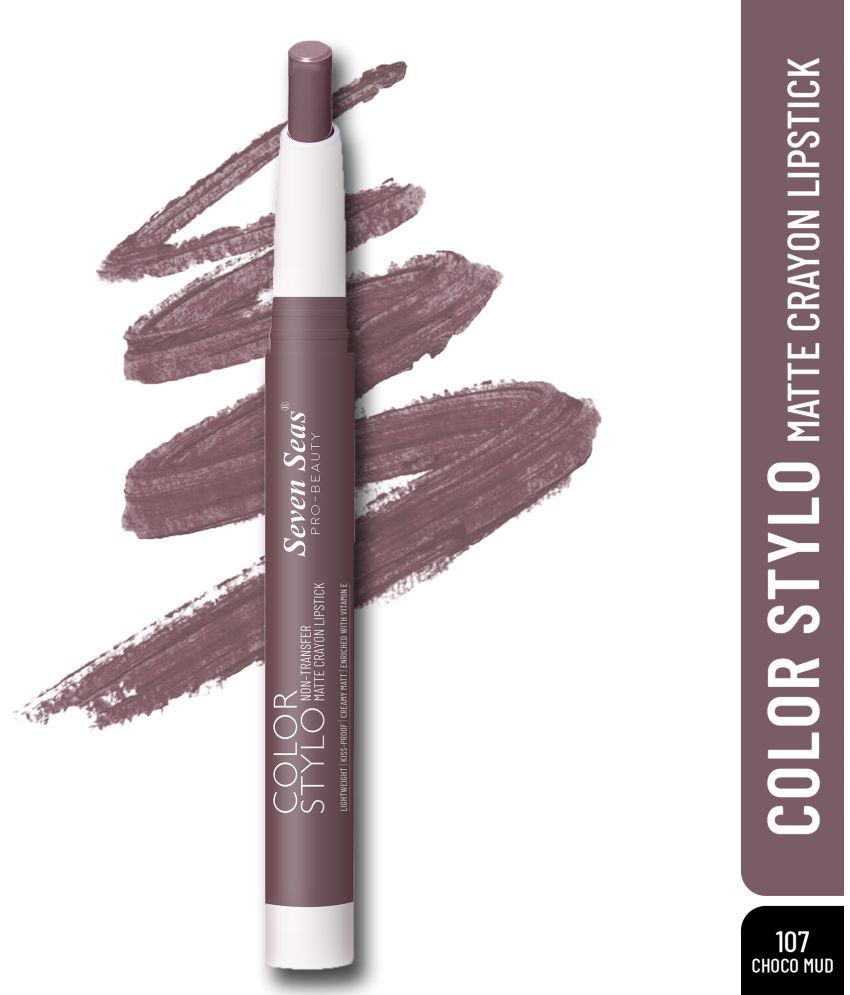     			Seven Seas Color Stylo Non Transfer | Enriched With Vitamin E | Crayon Lipstick (Fiery Maroon 2.5g)