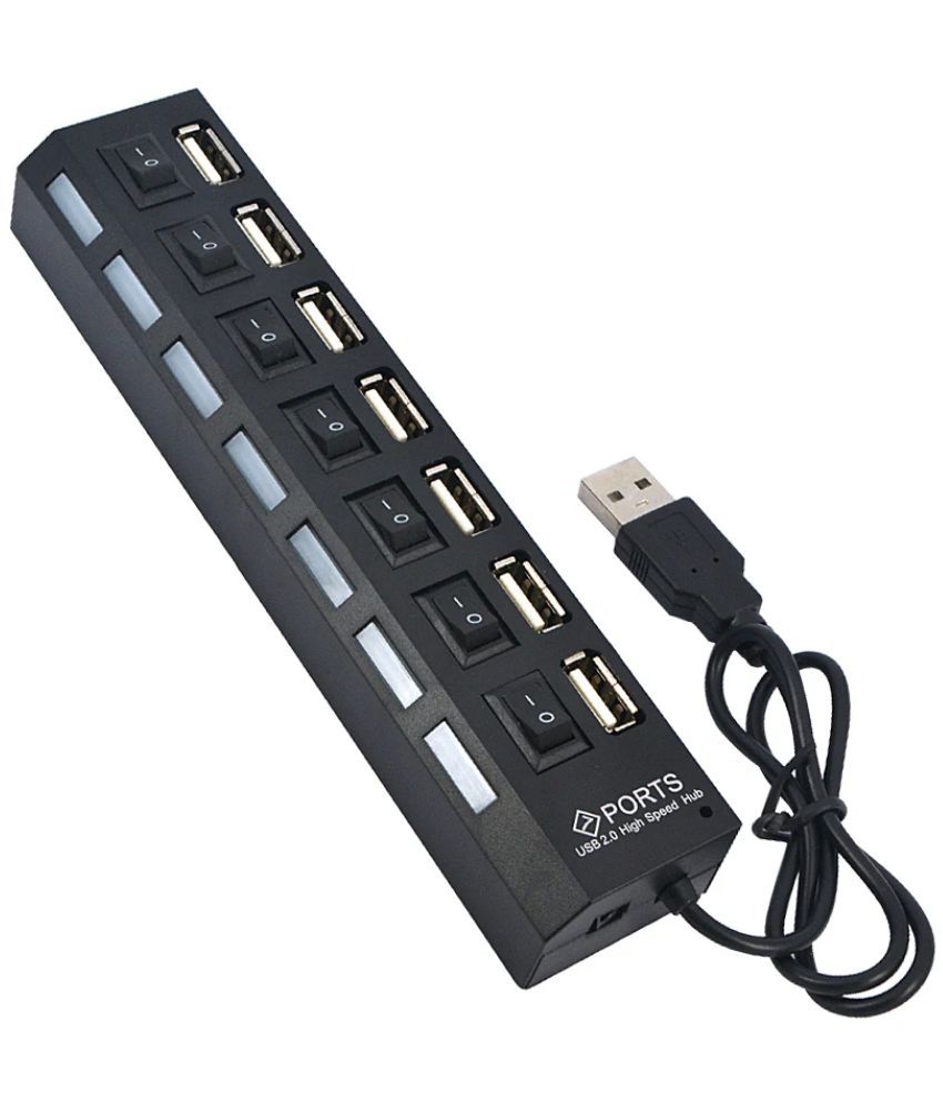     			UGPro 7 port USB Hub WIth Independent On / Off Switch for each port