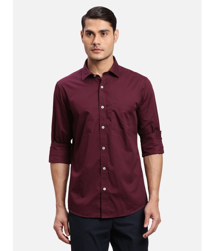     			Colorplus 100% Cotton Regular Fit Solids Full Sleeves Men's Casual Shirt - Purple ( Pack of 1 )