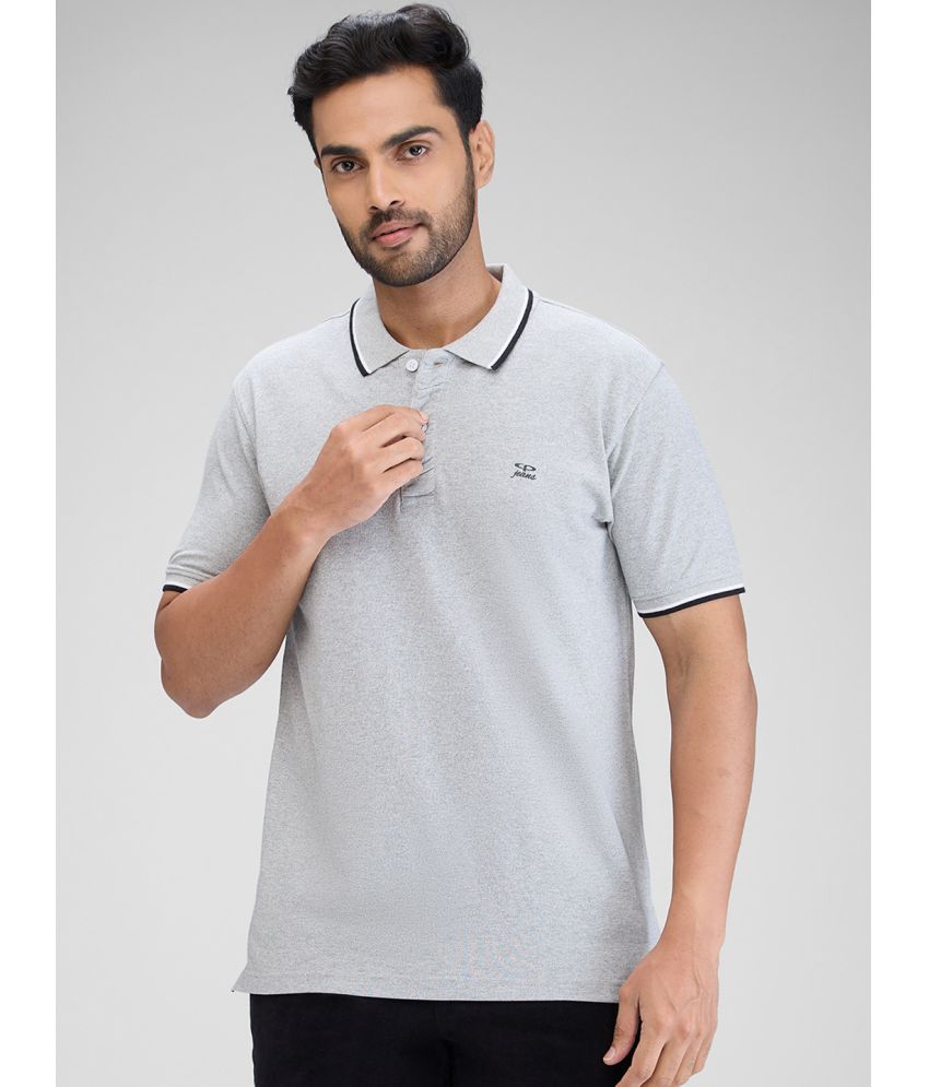     			Colorplus Cotton Regular Fit Solid Half Sleeves Men's Polo T Shirt - Grey ( Pack of 1 )