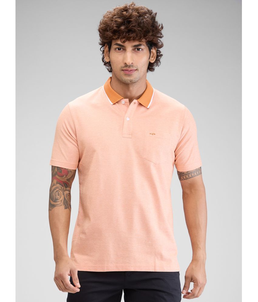     			Colorplus Cotton Regular Fit Solid Half Sleeves Men's Polo T Shirt - Orange ( Pack of 1 )