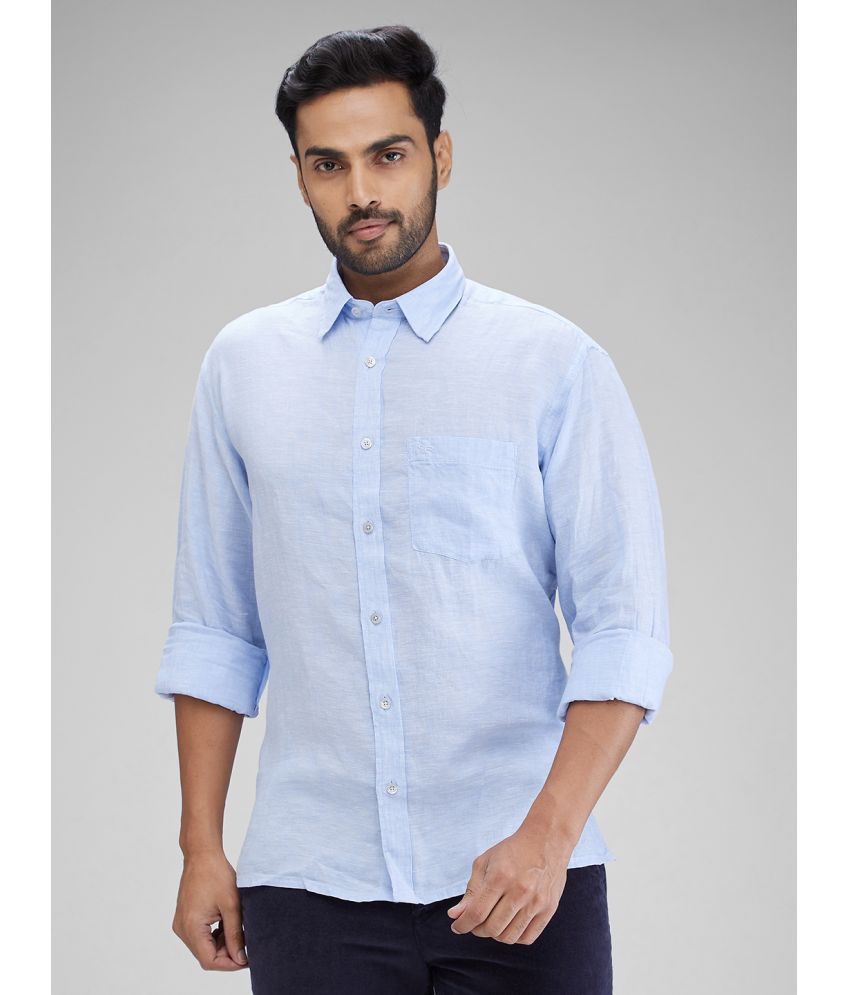    			Colorplus Linen Regular Fit Solids Full Sleeves Men's Casual Shirt - Blue ( Pack of 1 )