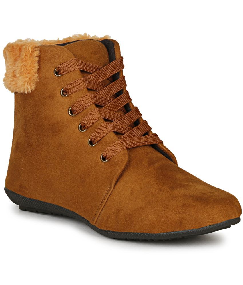     			Commander Tan Women's Ankle Length Boots