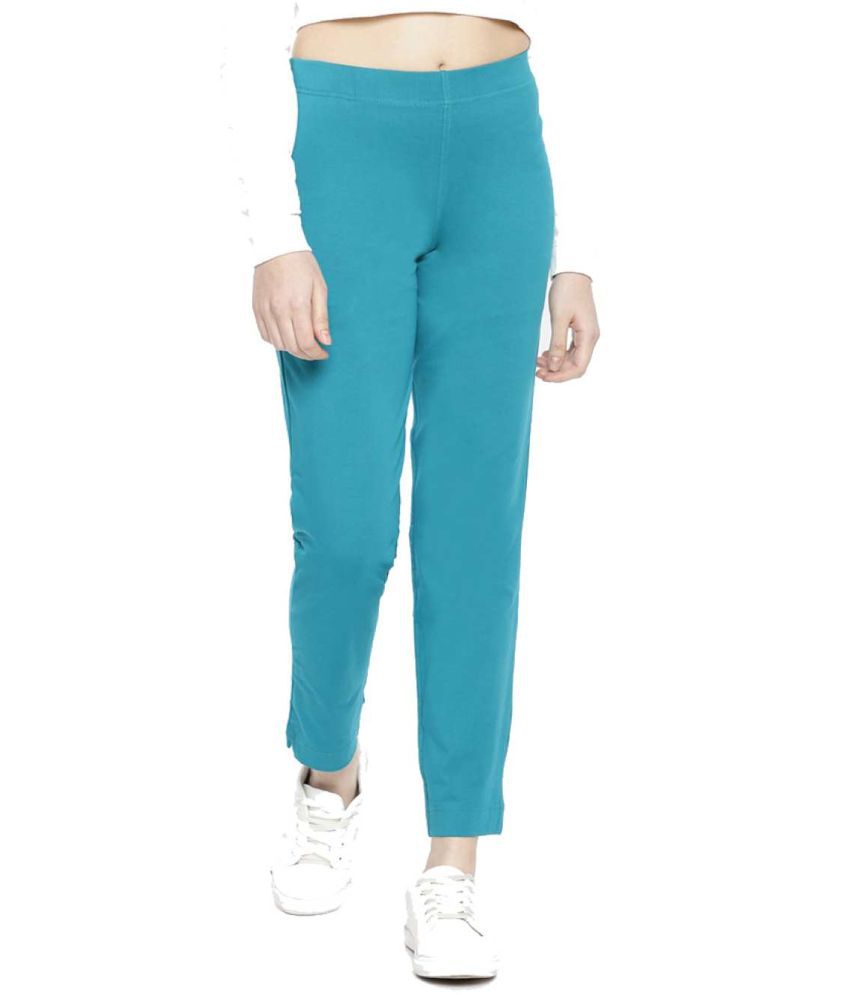     			Dollar Missy - Green Cotton Blend Women's Straight Pant ( Pack of 1 )