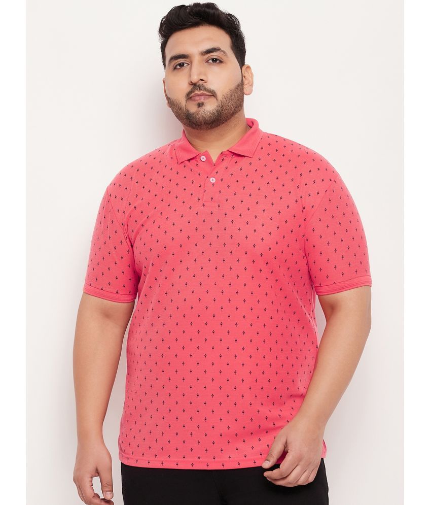     			GET GOLF Cotton Blend Regular Fit Printed Half Sleeves Men's Polo T Shirt - Coral ( Pack of 1 )