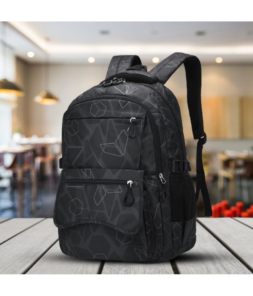     			Tinytot Black Polyester Backpack For Kids