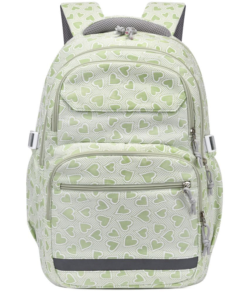     			Tinytot Green Polyester Backpack For Kids