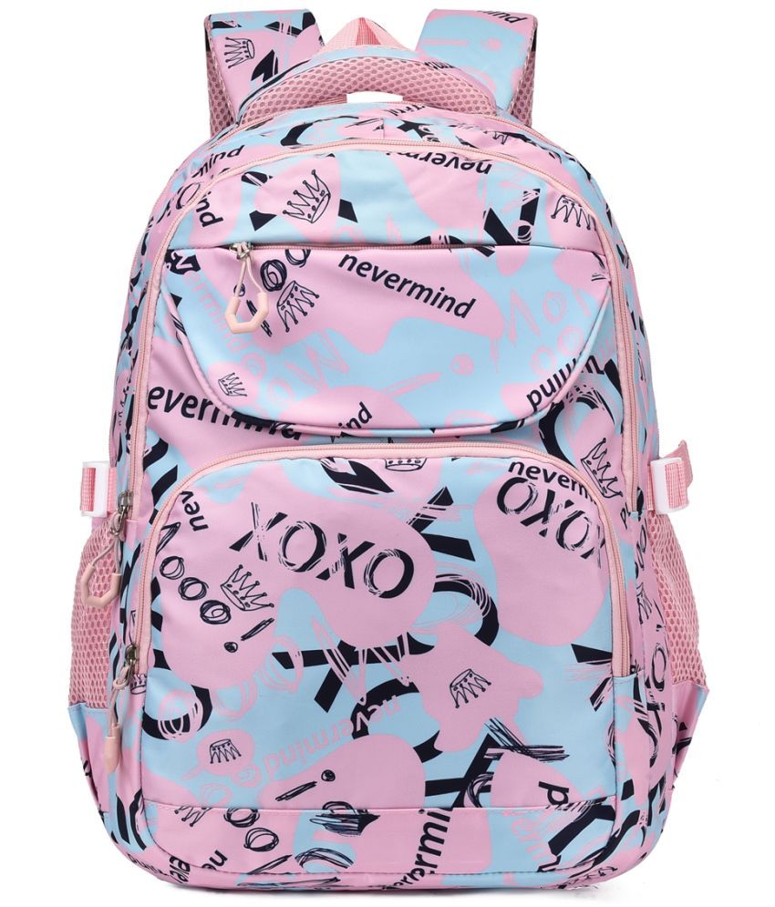     			Tinytot Pink Polyester Backpack For Kids