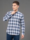 Red Tape Cotton Blend Regular Fit Checks Full Sleeves Men's Casual Shirt - Blue ( Pack of 1 )