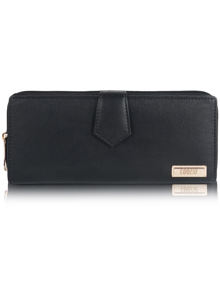     			COOZIO PU Black Women's Regular Wallet ( Pack of 1 )