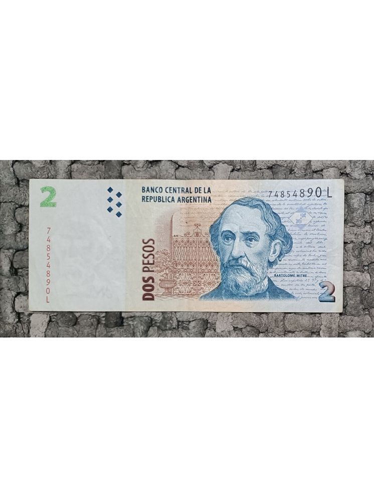     			EX RARE ARGENTINA 2 PESO OLD ISSUE IN GOOD CONDITION