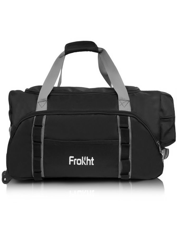     			Frokht 42 Ltrs Black Polyester Duffle Trolley