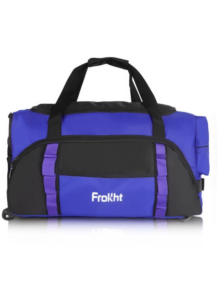     			Frokht 42 Ltrs Blue Polyester Duffle Trolley