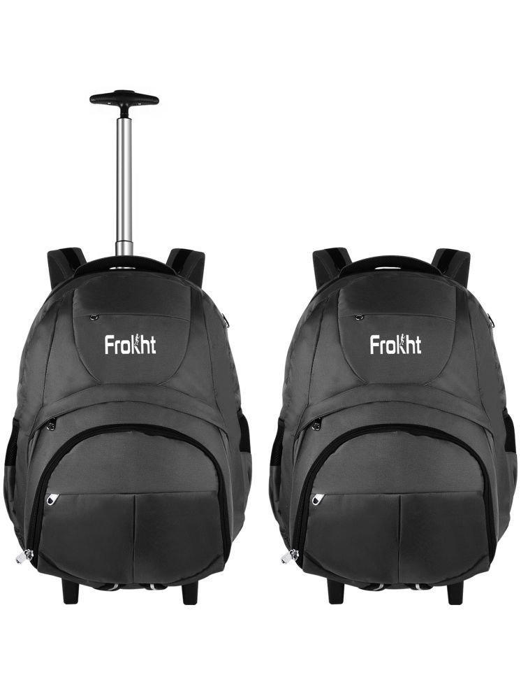     			Frokht 55 Ltrs Grey Polyester Trolley Backpack