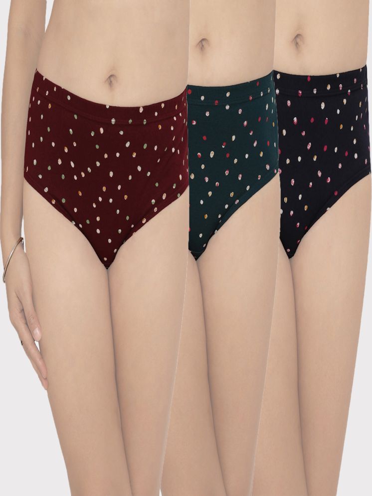     			IN CARE LINGERIE Pack of 3 Cotton Printed Women's Hipster ( Multicolor ) ICIN-021