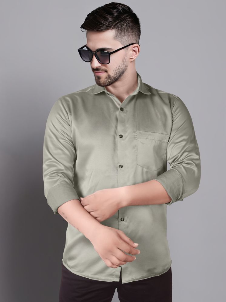     			JB JUST BLACK Polyester Slim Fit Solids Full Sleeves Men's Casual Shirt - Beige ( Pack of 1 )