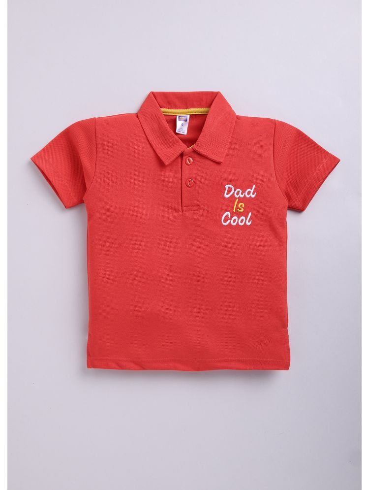     			Nottie planet Red Cotton Blend Boy's Polo T-Shirt ( Pack of 1 )