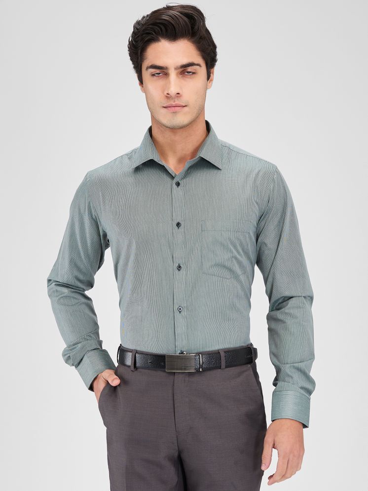     			Park Avenue Cotton Blend Slim Fit Full Sleeves Men's Formal Shirt - Green ( Pack of 1 )