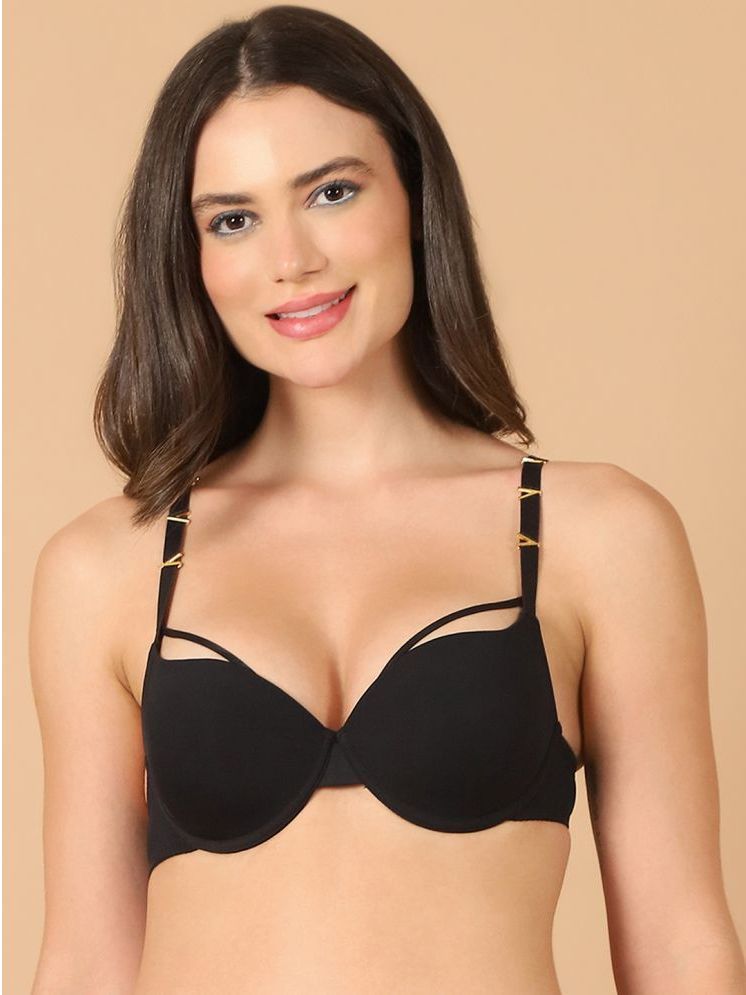     			PrettyCat Black Polyester Lightly Padded Women's Push Up Bra ( Pack of 1 )