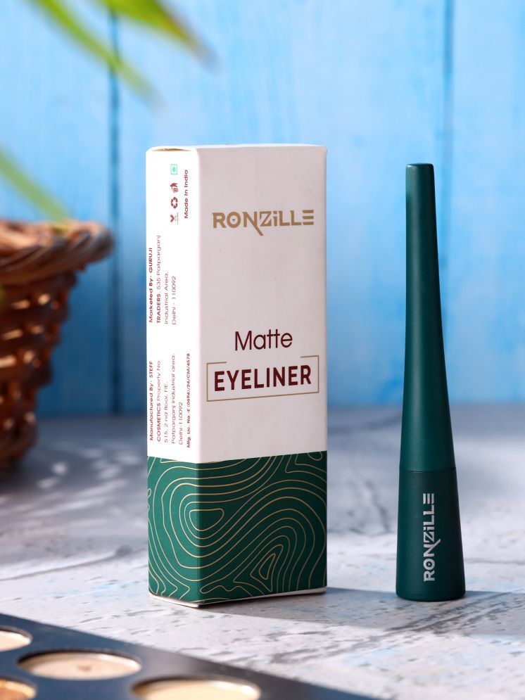     			Ronzille Green Matte Eye Liner Liquid ( Pack of 1 )